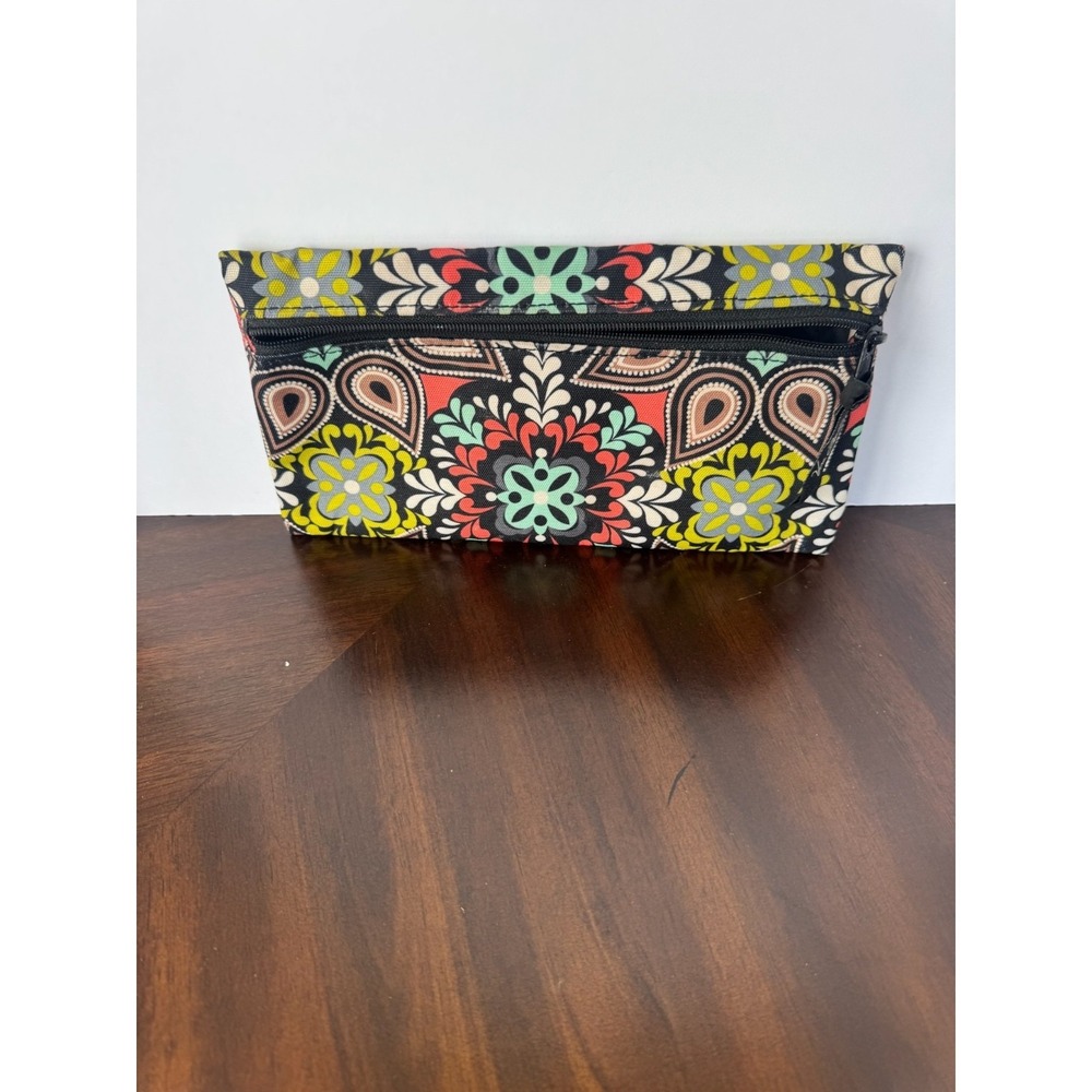 Vera Bradley Floral Quilted Cotton Zip Wallet Clutch Organizer - Picture 3 of 6